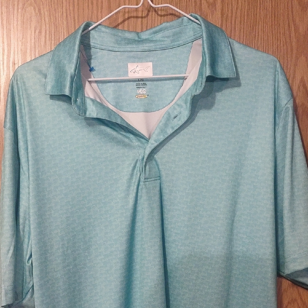 Greg Norman Light Blue Polo Shirt